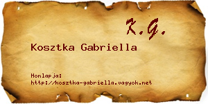 Kosztka Gabriella névjegykártya